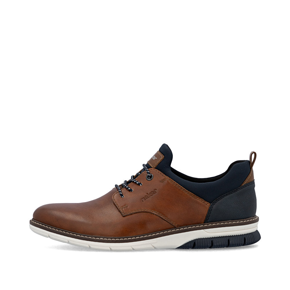 Rieker Wide Fit Brown Laced Shoe|1445422