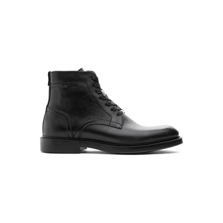 Ambitious Black Leather Laced Boot|146096583