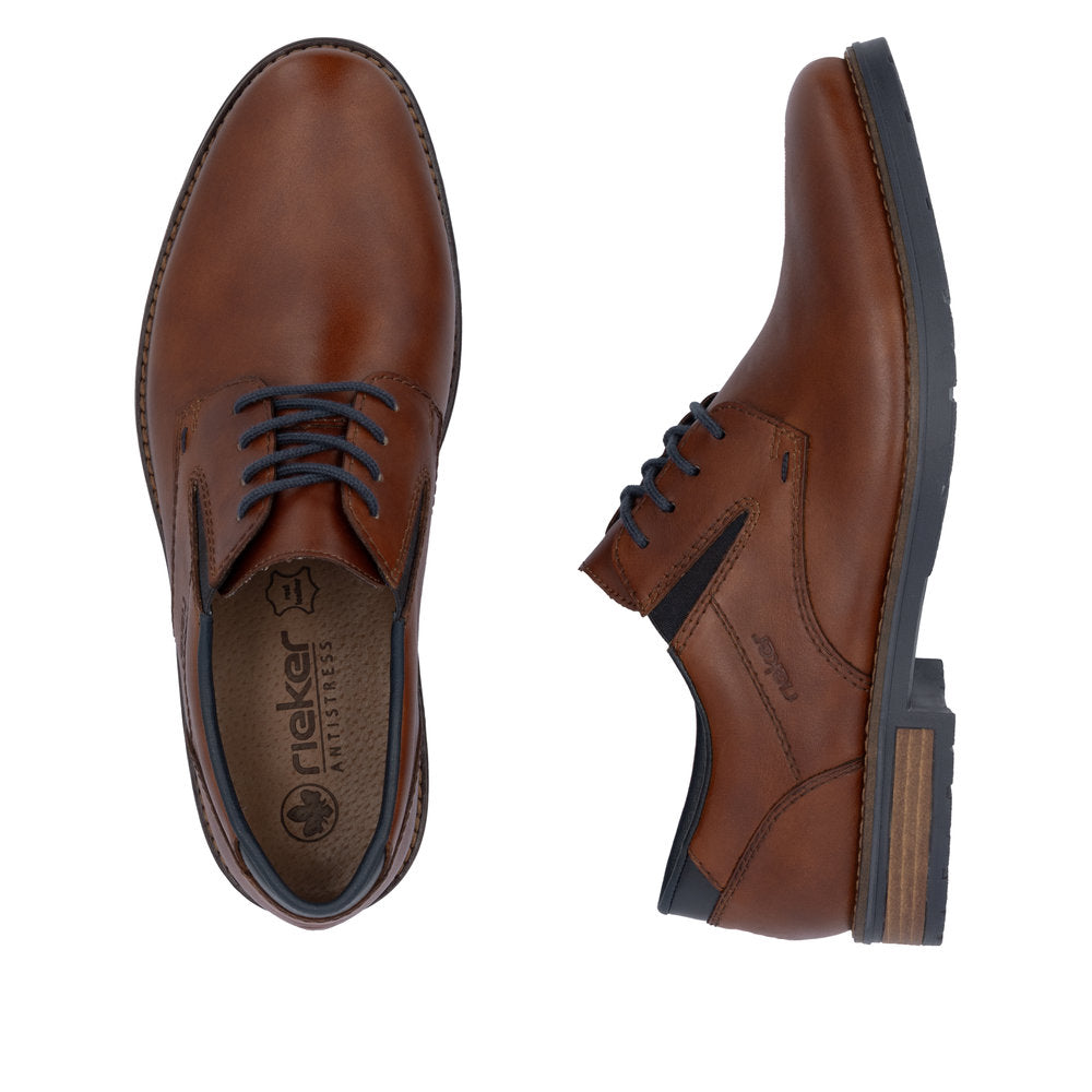 Rieker Wide Fit Brown Business Shoe|1462124B