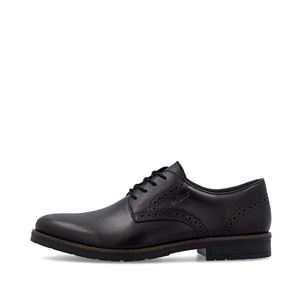 Rieker Wide Fit Black Business Shoe|1464200B