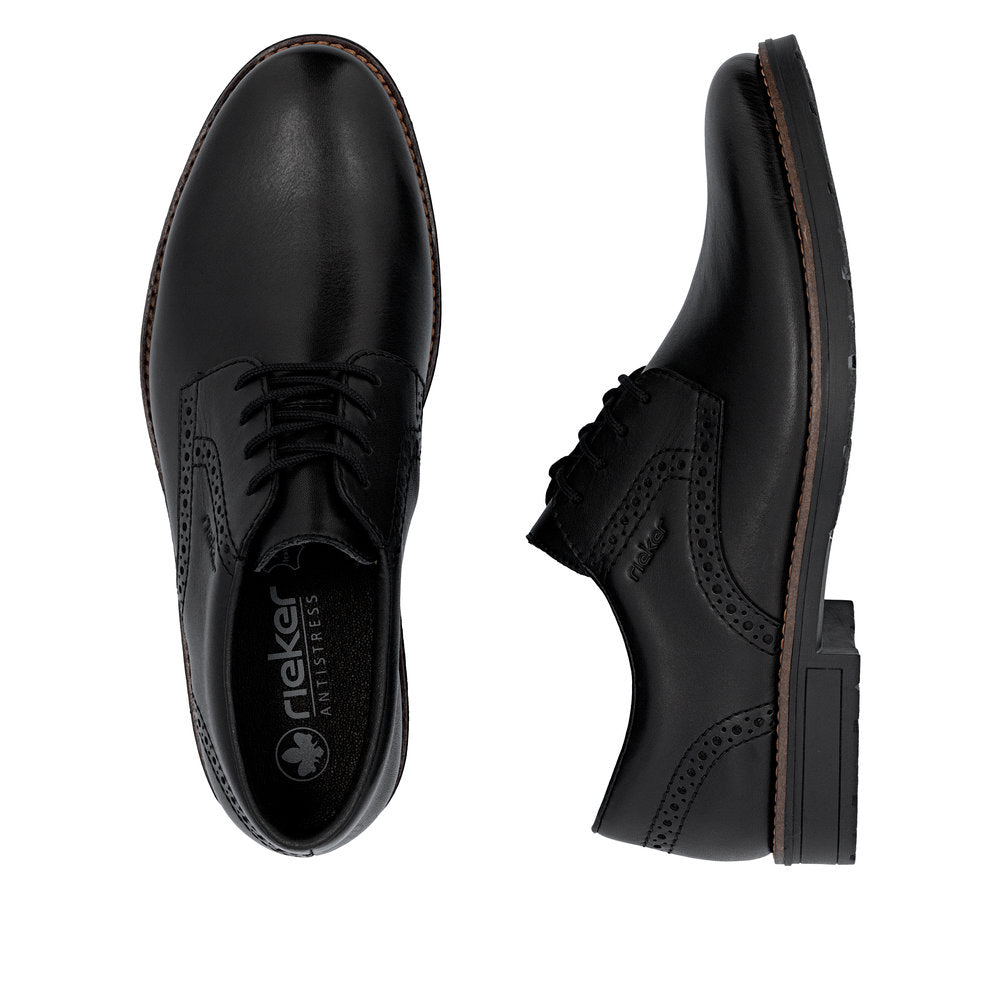 Rieker Wide Fit Black Business Shoe|1464200B