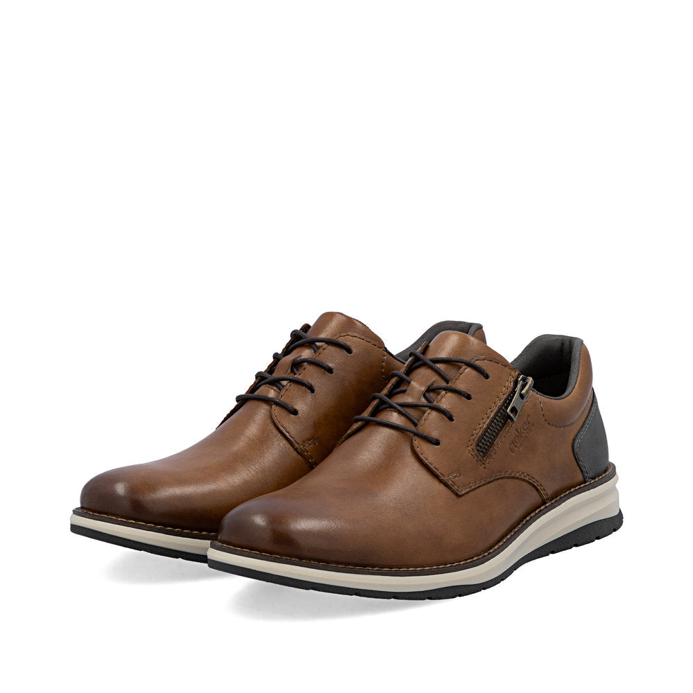 Rieker Brown Wide Fit Laced Shoe|1470624B