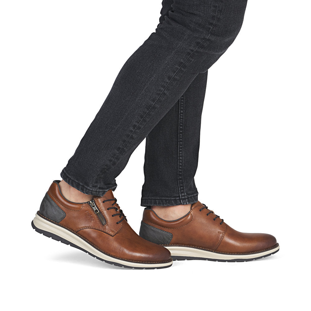 Rieker Brown Wide Fit Laced Shoe|1470624B