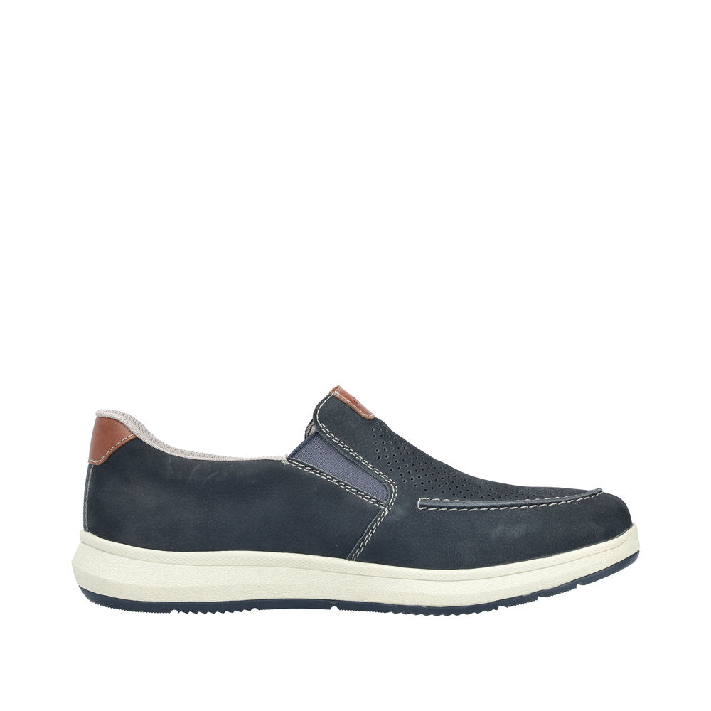 Rieker Wide Fit Navy Comfort Slip On|1696814