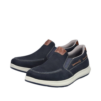 Rieker Wide Fit Navy Comfort Slip On|1696814