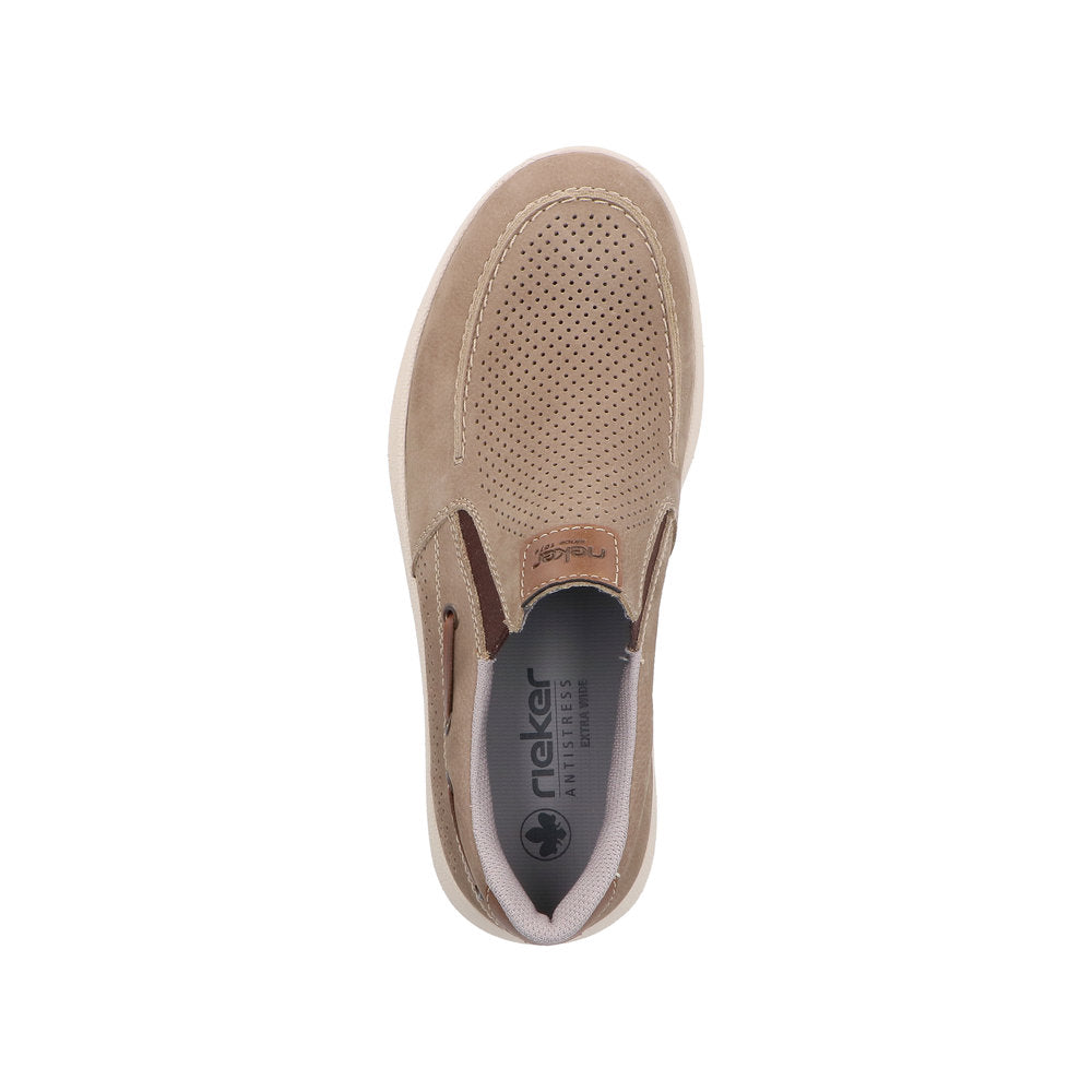 Rieker Wide Fit Taupe Comfort Slip On|1696864