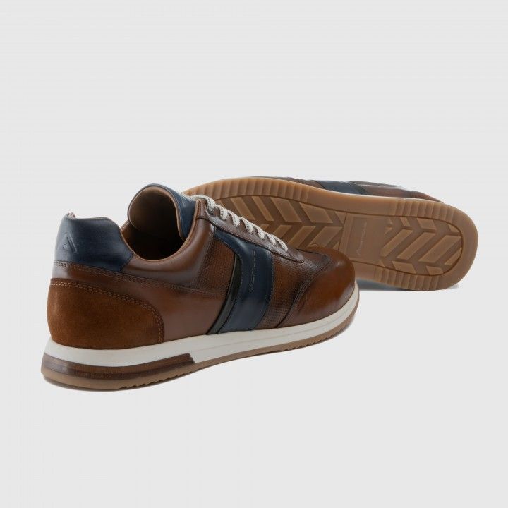 Ambitious Cognac and Navy Trainer|113196810
