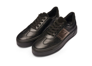 Ara Wide Fit Platform Black Trainer|122301218