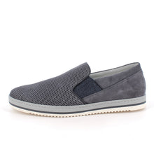 Load image into Gallery viewer, Gray slip-on shoe with a white sole on a white background
