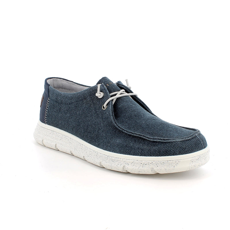 Blue casual shoe on a white background