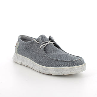 Gray casual shoe on a white background