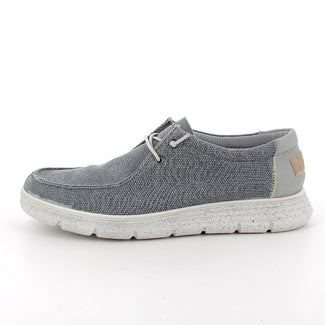 Gray casual shoe on a white background