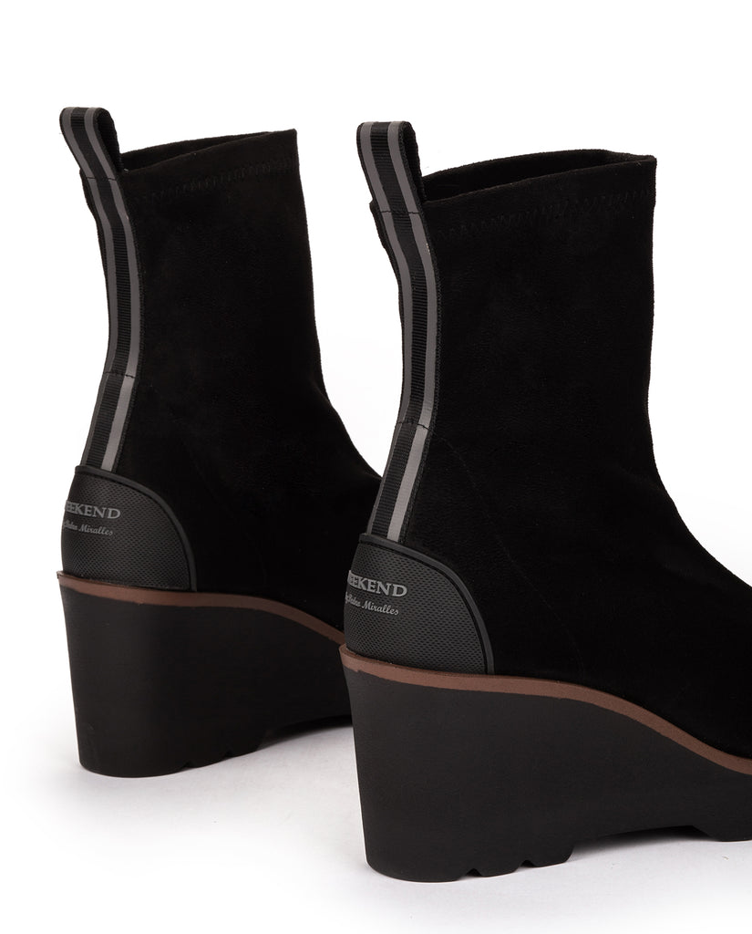 Pedro Miralles Black Sock Ankle Boot|22557BK