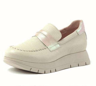 Jose Saenz Beige Wedge Loafer|2285BOG