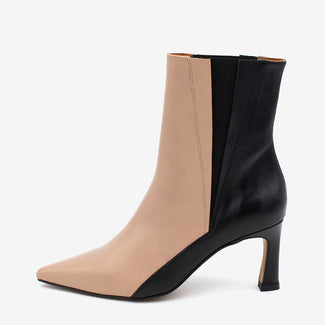 Angel Alarcon Brown & Black Leather Two Tone Ankle Boot|25556MUL