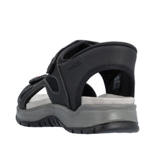 Load image into Gallery viewer, Rieker Black Comfort Sandal|2695300
