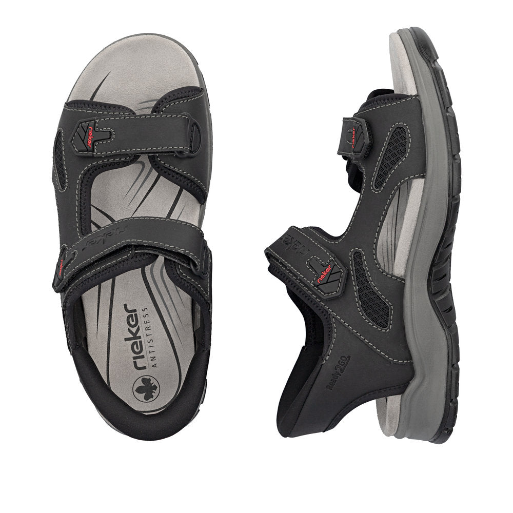 Rieker Black Comfort Sandal|2695300
