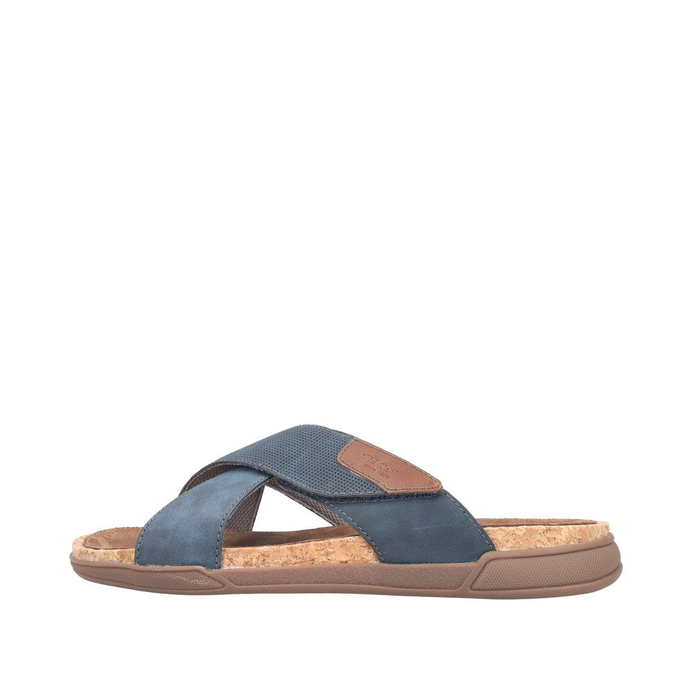 Rieker Blue  Wide Fit Strap Sandal|2707014