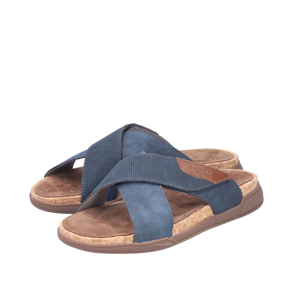 Rieker Blue  Wide Fit Strap Sandal|2707014