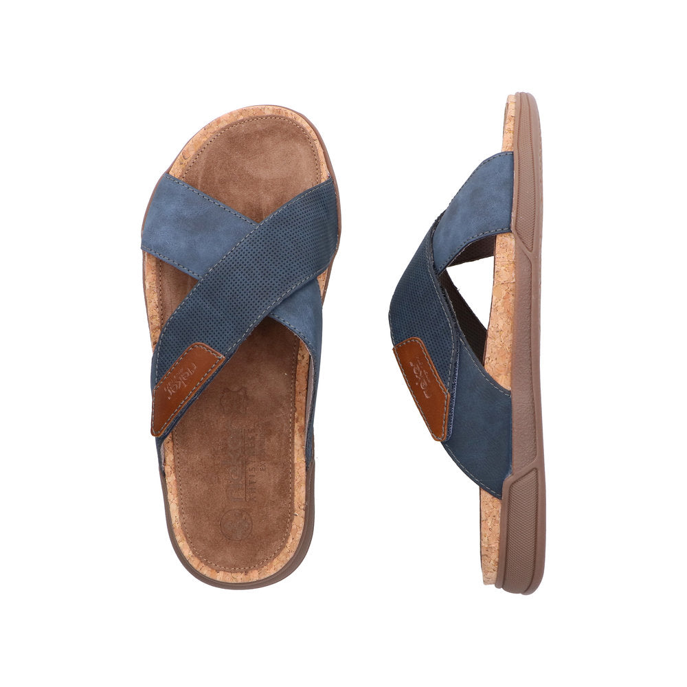 Rieker Blue  Wide Fit Strap Sandal|2707014
