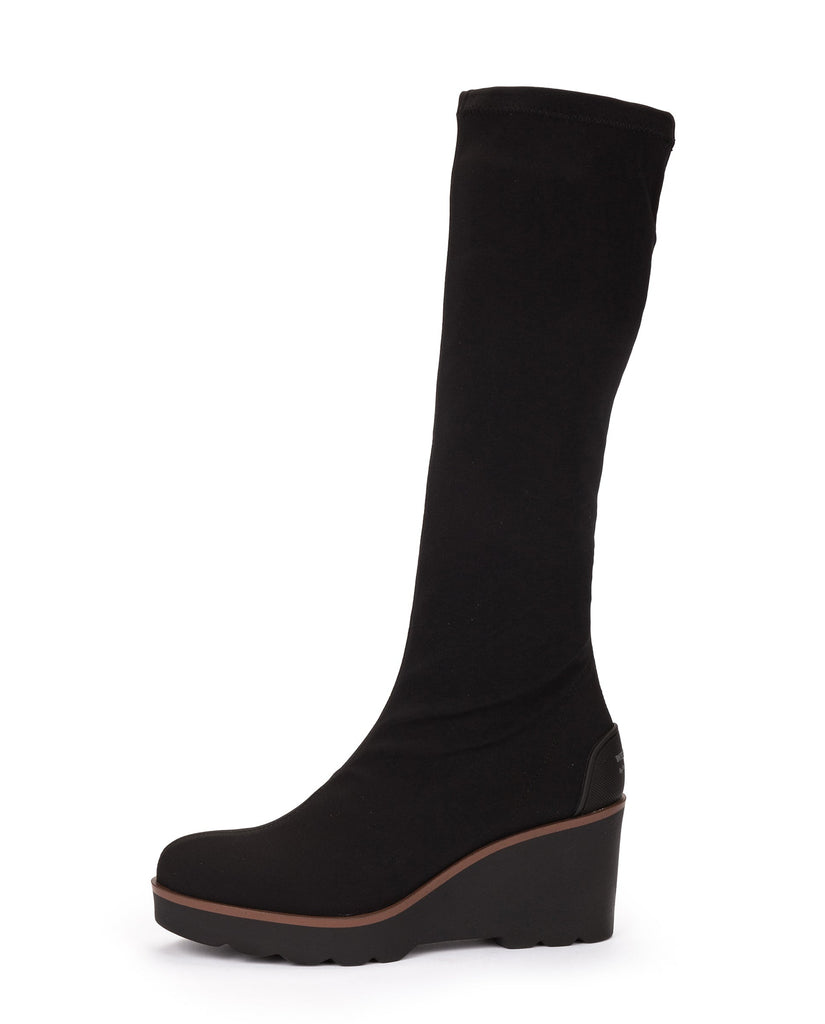 Pedro Miralles Black Sock Ankle Knee High Boot|27551NE