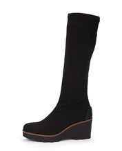 Load image into Gallery viewer, Pedro Miralles Black Sock Ankle Knee High Boot|27551NE
