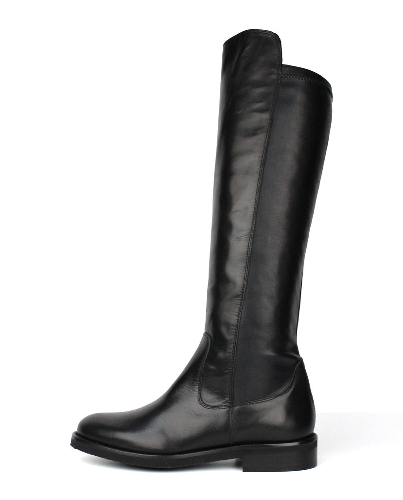 Pedro Miralles Black Leather Knee High Boot|29138BLK