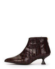 Load image into Gallery viewer, Pedro Miralles Print Leather Croc Ankle Boot| 29396BRN
