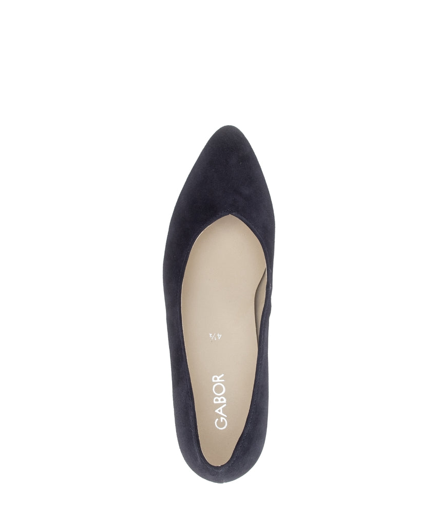 Gabor Navy Suede Pump|301501001