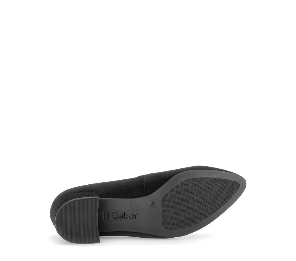 Gabor Black Suede Pump|301501002