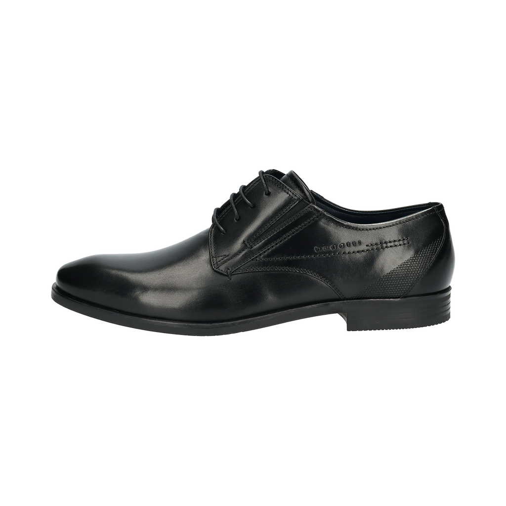 Bugatti Black Leather Business Shoe|311196081B