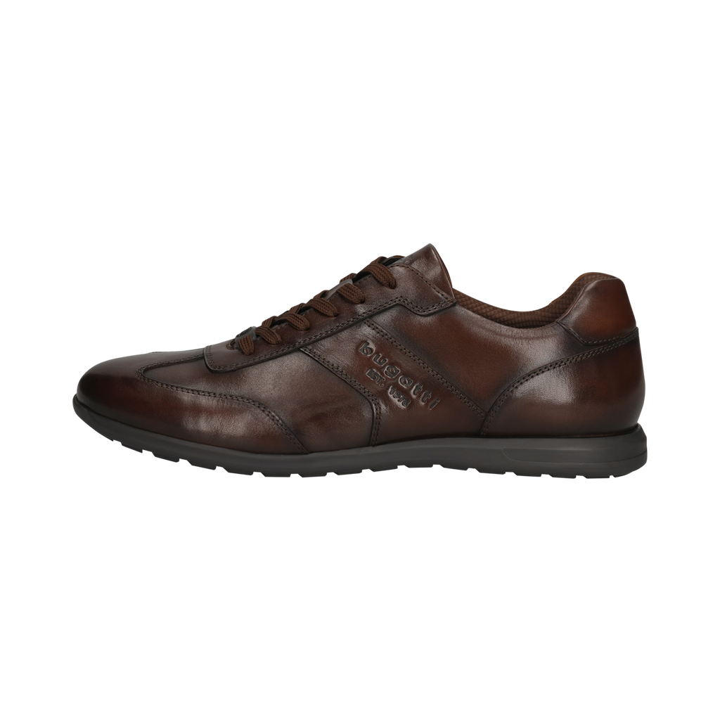 Bugatti Dark Brown Leather Trainer|311A9Q1460
