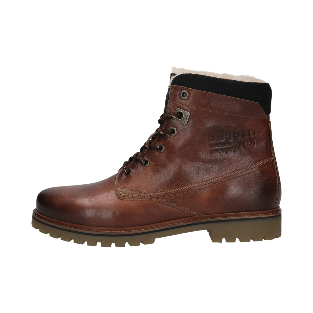 Bugatti Dark Brown Leather Ankle Boot|321AOQ5060