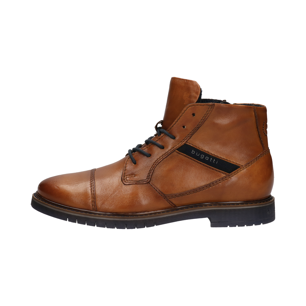 Bugatti  Tan Leather Ankle Boot|3318373A63