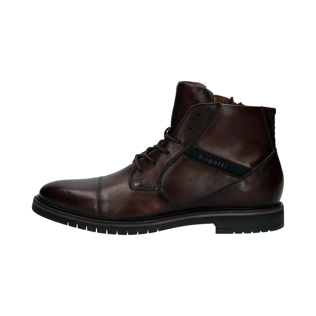 Bugatti Dark Brown Leather Ankle Boot|3318373A64