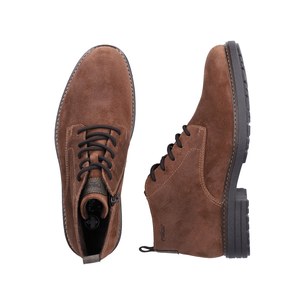 Rieker Wide Fit Brown Suede Ankle Boot|3310622
