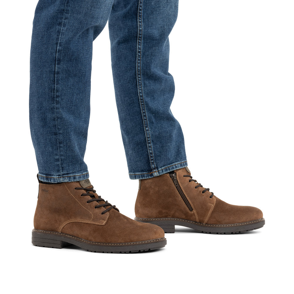 Rieker Wide Fit Brown Suede Ankle Boot|3310622
