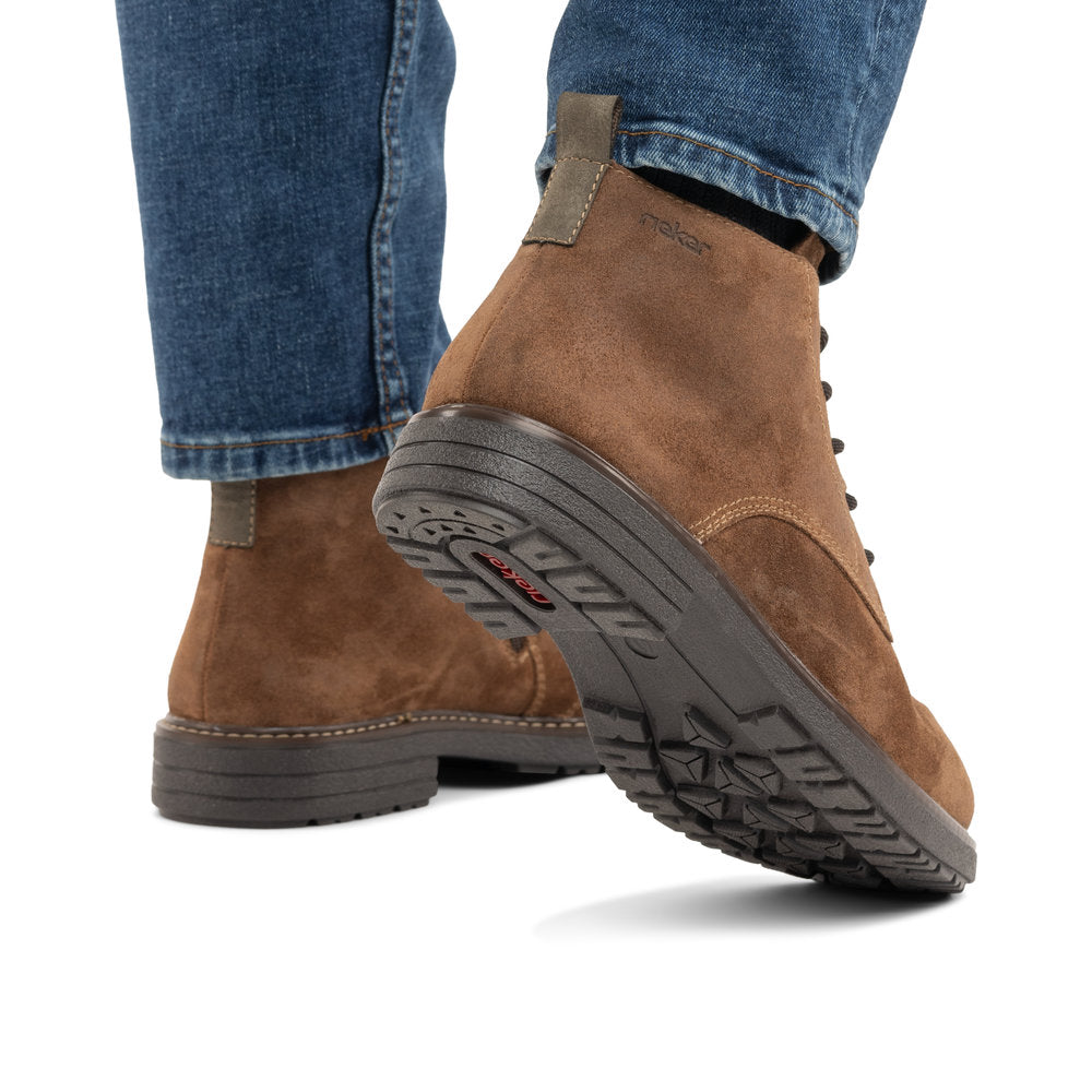 Rieker Wide Fit Brown Suede Ankle Boot|3310622
