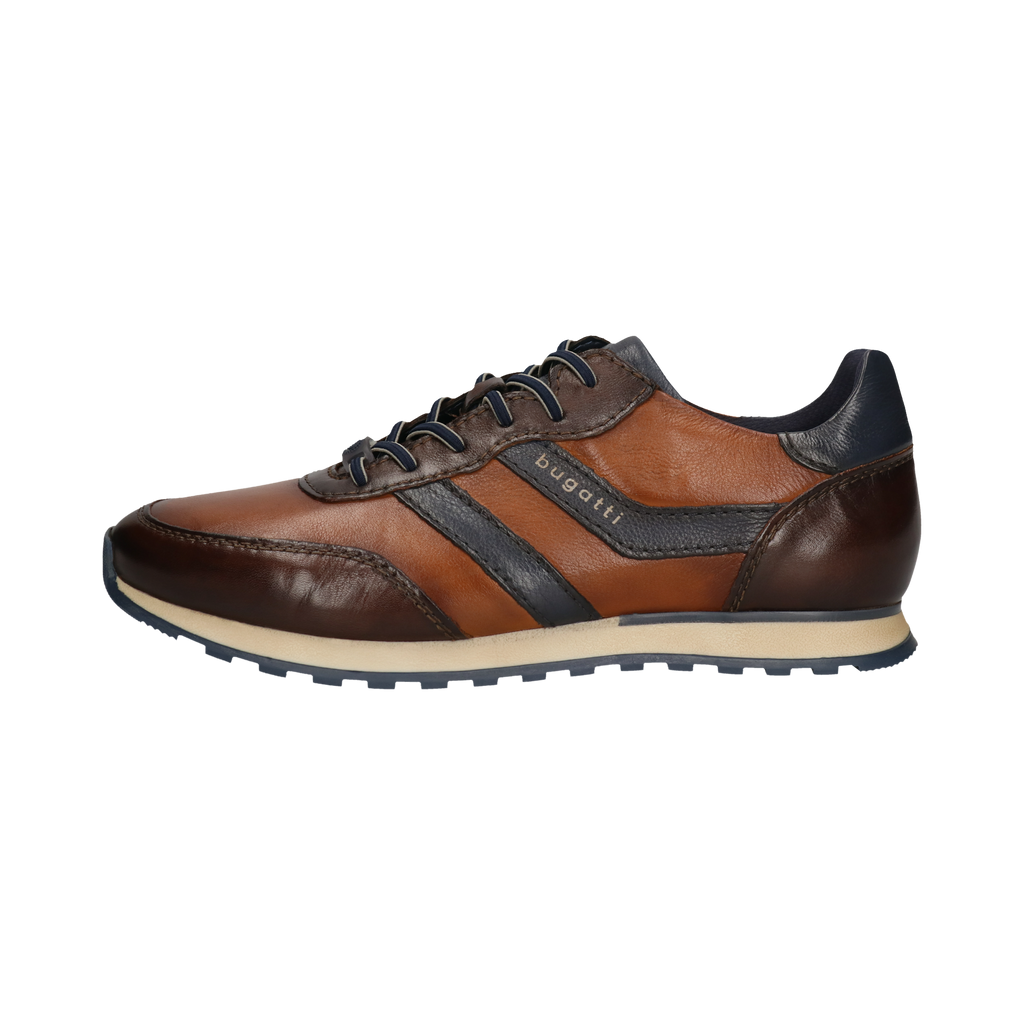 Bugatti Multi Brown Leather Trainer|332ARX0561