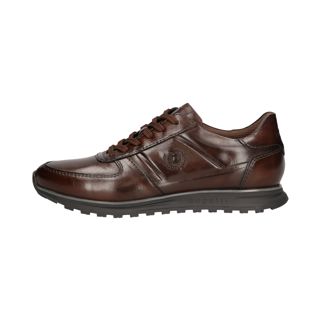 Bugatti Dark Brown Leather Trainer|335A021S61