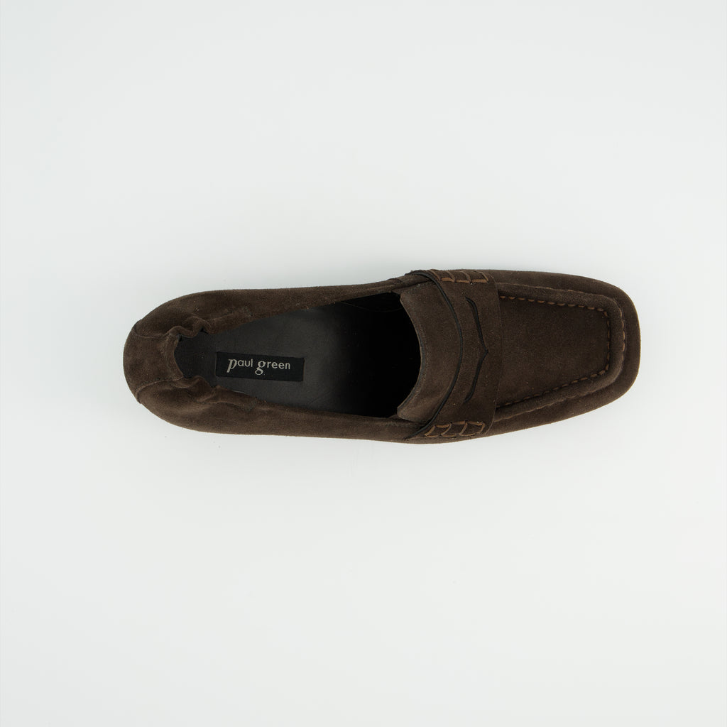 Paul Green Brown Suede Slip On |3861002
