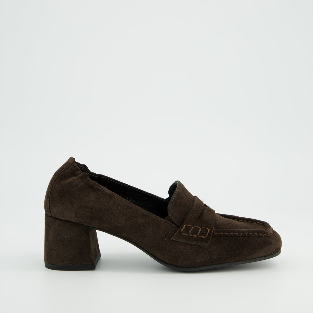 Paul Green Brown Suede Slip On |3861002
