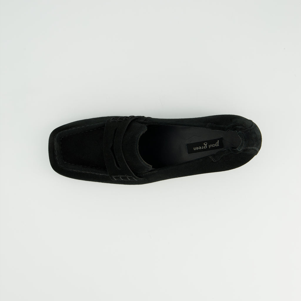 Paul Green Black Suede Slip On|3861004