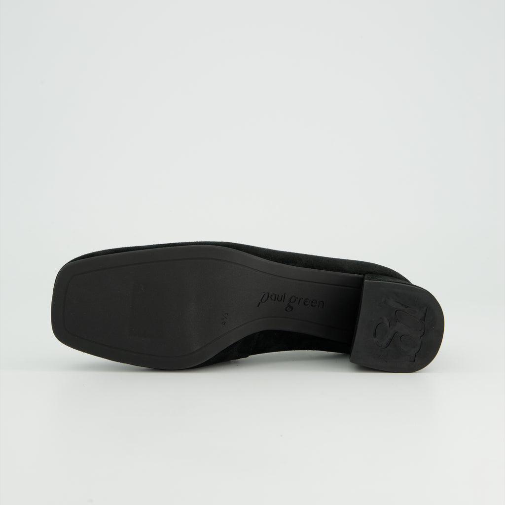Paul Green Black Suede Slip On|3861004