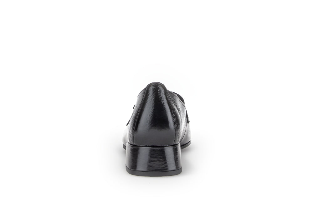 Gabor Black Leather Loafer|400201001
