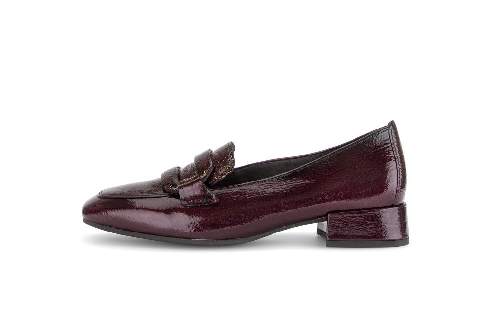 Gabor Burgundy Patent Loafer|400201006