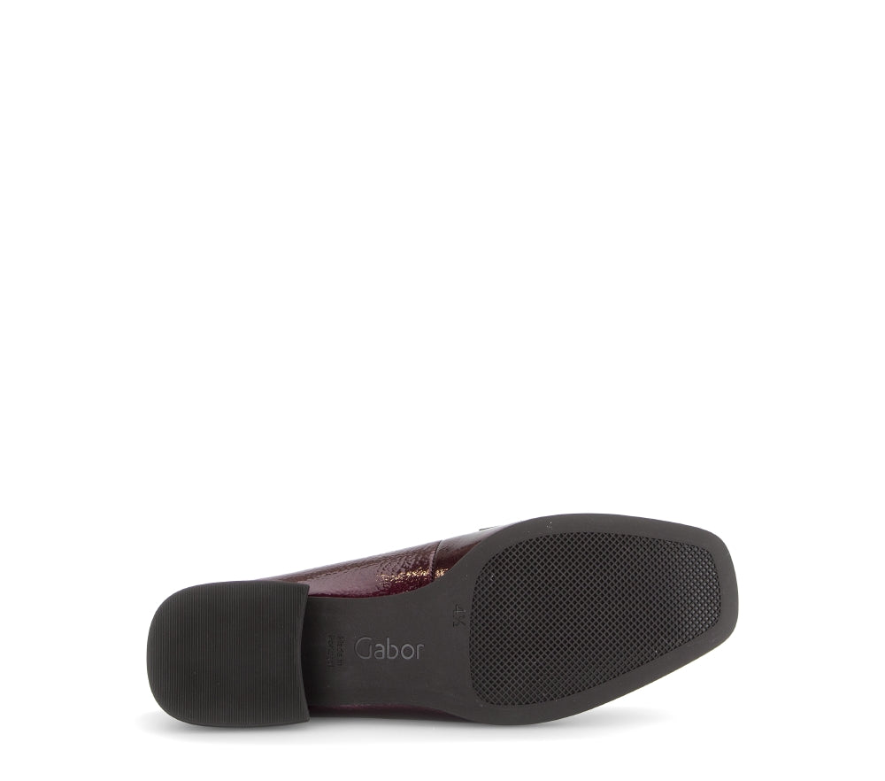 Gabor Burgundy Patent Loafer|400201006