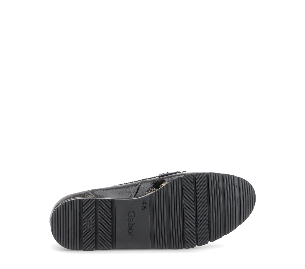 Gabor Black Patent Loafer|400401003
