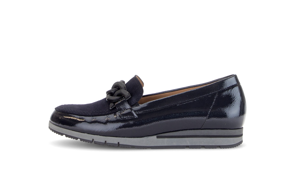 Gabor Navy Patent Loafer|400401004