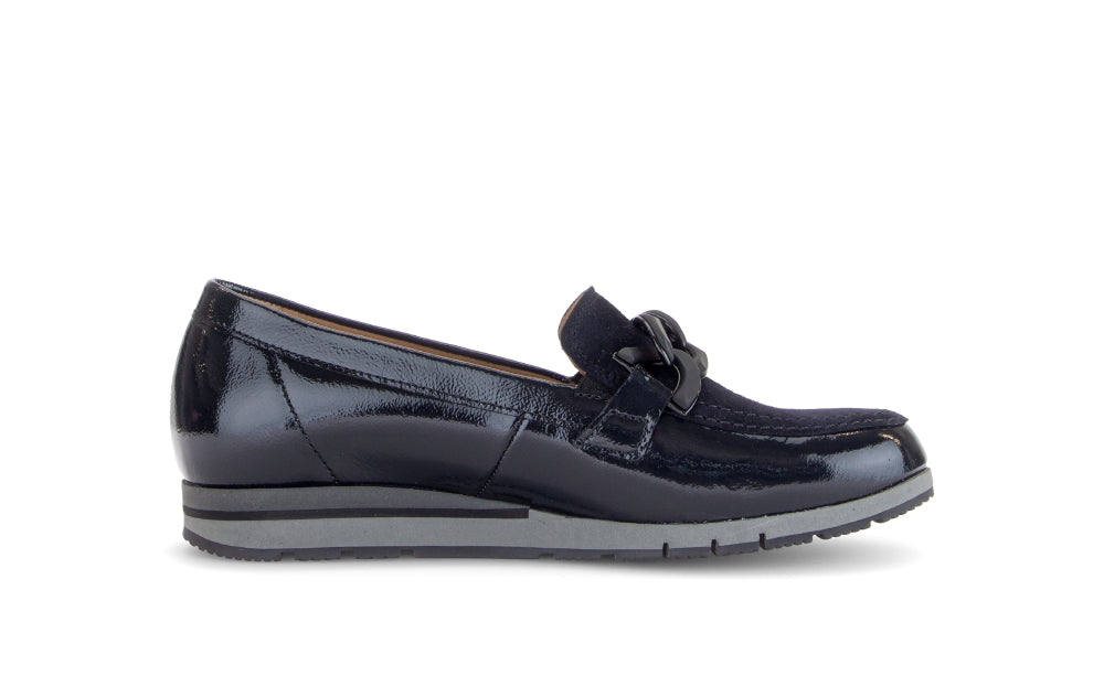 Gabor Navy Patent Loafer|400401004